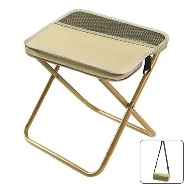 Foldable Backpack Stool Portable Small Mazar Satchel Pen Bag Camping Stool Lightweight Outdoor Folding Chair for Fishing Travel