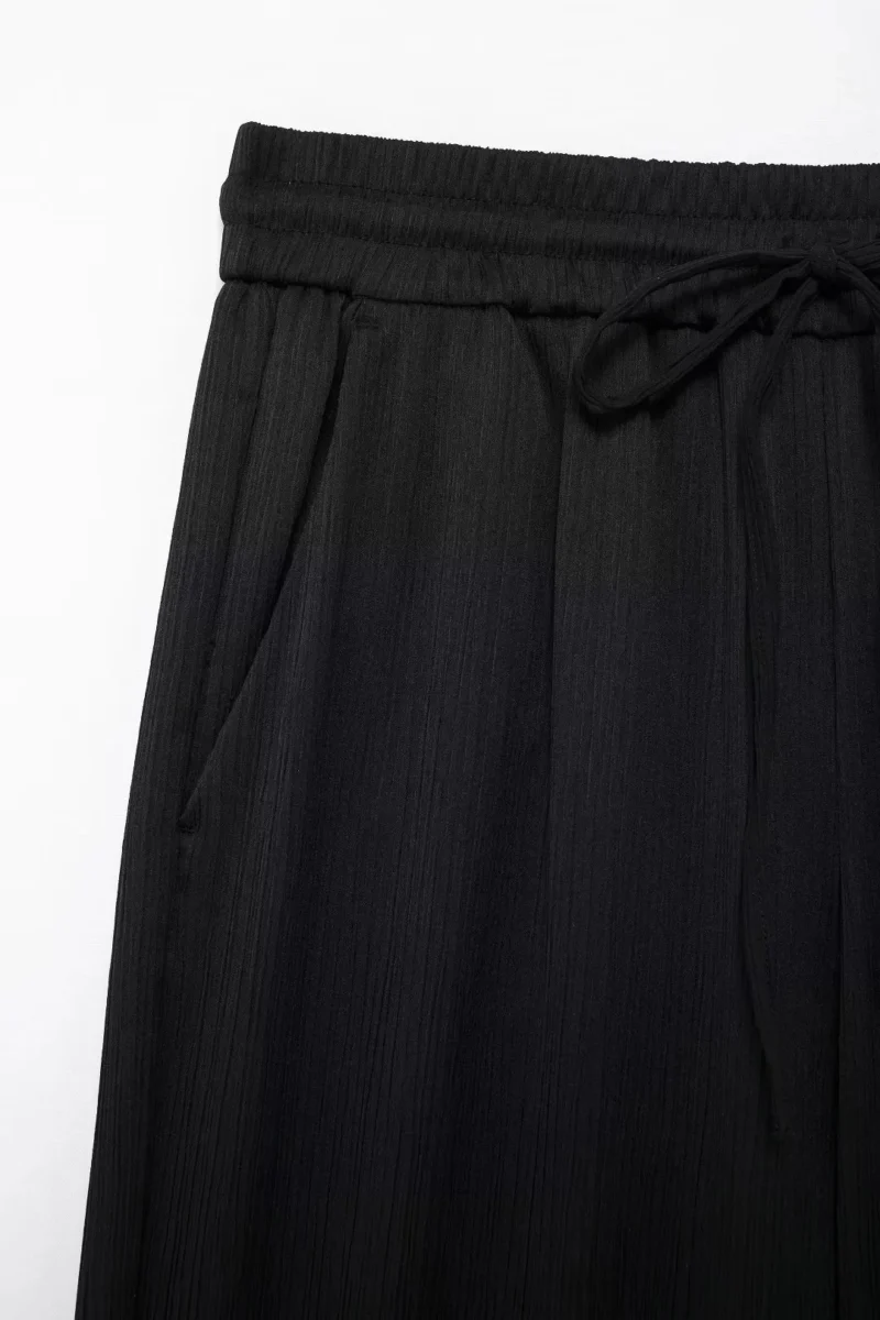 HH Women's Commuter Suit 2-piece Retro Wrinkle Effect Double-breasted Blazer + High-waisted Women's Casual Lace-up Trousers