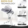 360° Rotating Dual-Sided Torso-Shaped Ironing Board with Adjustable Height, Iron Holder & Garment Clips - Heat-Resistant Surface