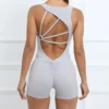 Seamless Yoga Jumpsuits Sports Fitness Set One-Piece Open back Sleeveless Running Quick Dry Gym romper Workout Clothes for Women