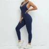 Seamless Yoga Jumpsuits Sports Fitness Set One-Piece Open back Sleeveless Running Quick Dry Gym romper Workout Clothes for Women