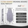 360° Rotating Dual-Sided Torso-Shaped Ironing Board with Adjustable Height, Iron Holder & Garment Clips - Heat-Resistant Surface