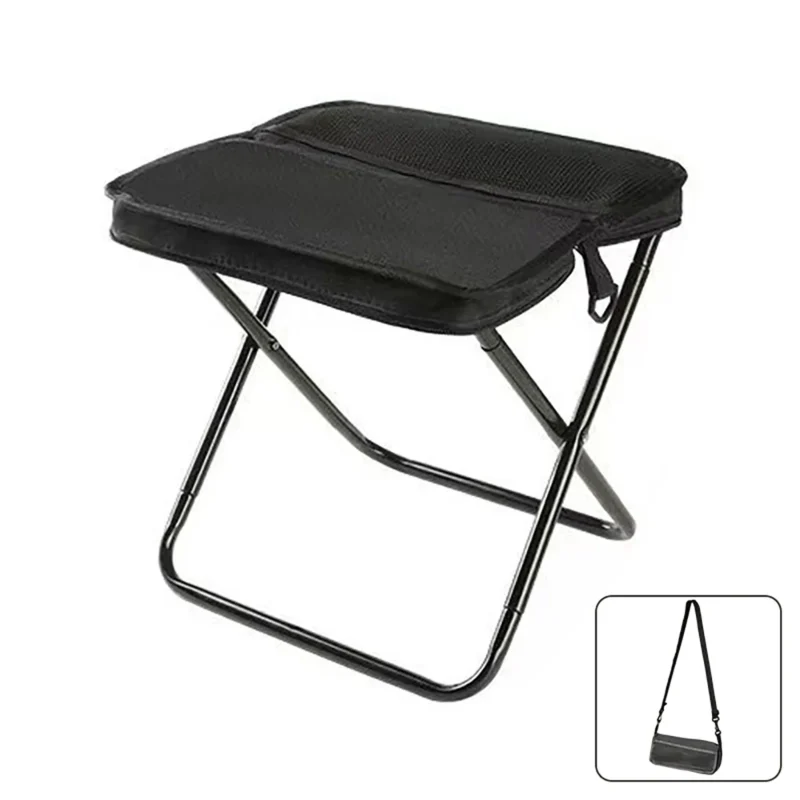 Foldable Backpack Stool Portable Small Mazar Satchel Pen Bag Camping Stool Lightweight Outdoor Folding Chair for Fishing Travel