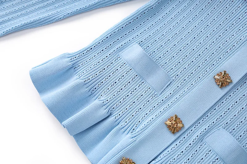 DGLUKE Knitted 2 Pieces Set For Woman Long Sleeve Top And Long Skirt Set 2 Piece Elegant Outfits Sweater Matching Sets