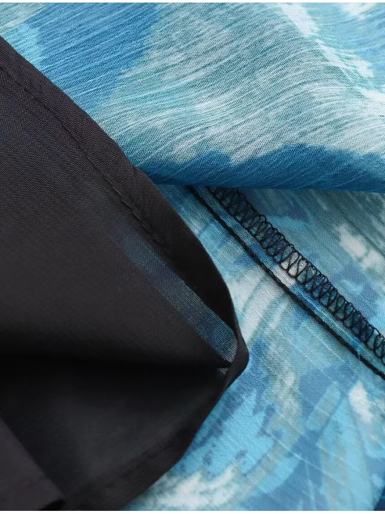 Sd2786702d3584f808c920312ce448c92B.webp 2024 New Women Long Skirt Set Casual Long Sleeve Print Shirts + High Waist Slim Ankle-Length Skirts Set