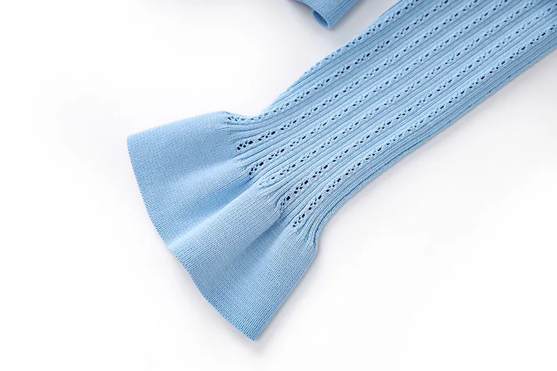 DGLUKE Knitted 2 Pieces Set For Woman Long Sleeve Top And Long Skirt Set 2 Piece Elegant Outfits Sweater Matching Sets