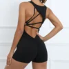 Seamless Yoga Jumpsuits Sports Fitness Set One-Piece Open back Sleeveless Running Quick Dry Gym romper Workout Clothes for Women