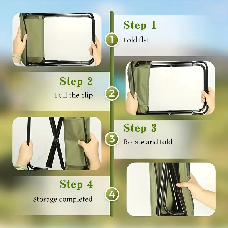 Portable Foldable Backpack Stool Lightweight Camping Fishing Picnic Chair Outdoor Outdoor Adventure Seat for Hiking Travel