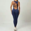 Seamless Yoga Jumpsuits Sports Fitness Set One-Piece Open back Sleeveless Running Quick Dry Gym romper Workout Clothes for Women