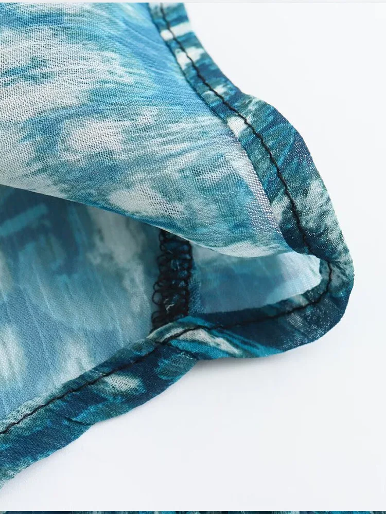 Sf2eddcf4afa74864adaa0d54c35baae3X.webp 2024 New Women Long Skirt Set Casual Long Sleeve Print Shirts + High Waist Slim Ankle-Length Skirts Set