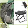 Outdoor folding pencil case small stool pocket stool portable fishing stool camping travel leisure handbag chair