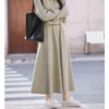 Sf7a560e795144de0af10145f1cdffe94f.webp VIMLY 2 Piece Sweatshirt Skirt Set Woman Outfits 2026 Casual Cotton Blend Ladies Zipper Lapel Top Skirt Clothing Sets A0168