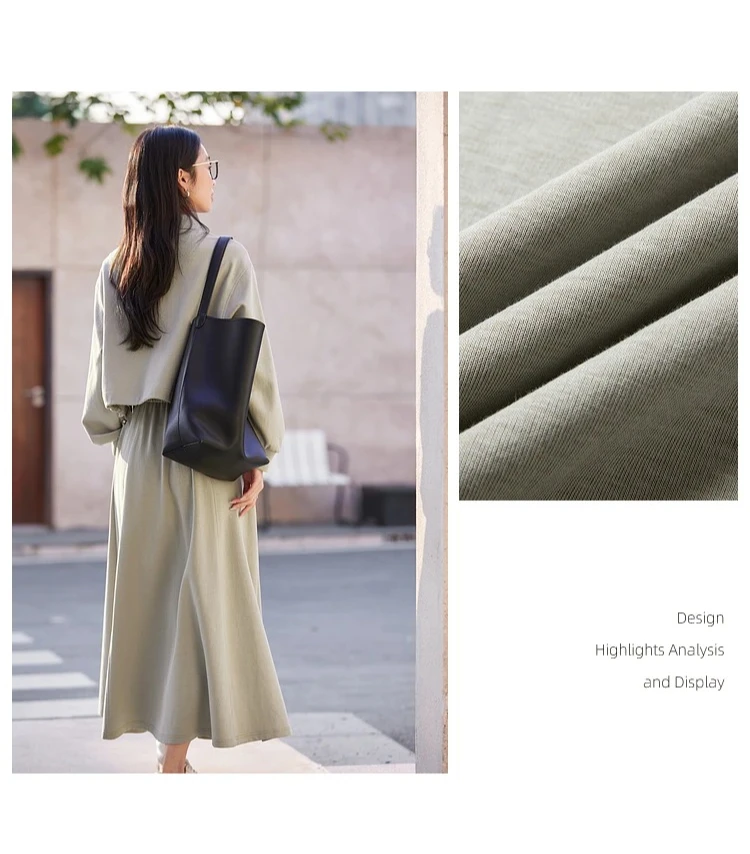 Sf9e19e4e9f064f058185e8834925c161W.webp VIMLY 2 Piece Sweatshirt Skirt Set Woman Outfits 2026 Casual Cotton Blend Ladies Zipper Lapel Top Skirt Clothing Sets A0168