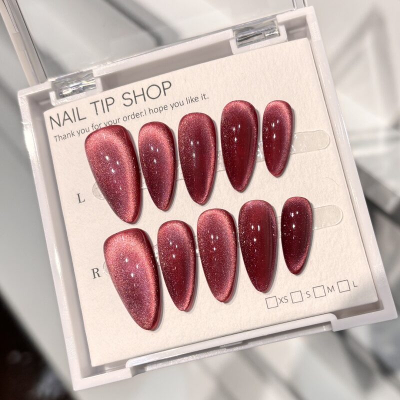 Cat's Eye Nail Art Patches Hand-worn Solid Color False Nails