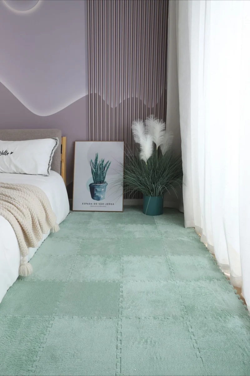 Soft Plush Warm Carpet Baby Play Mat Baby Bedroom Patchwork Carpet EVA Foam Interlocking Sports Floor Tiles Baby Warm Game Mat