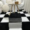 Soft Plush Warm Carpet Baby Play Mat Baby Bedroom Patchwork Carpet EVA Foam Interlocking Sports Floor Tiles Baby Warm Game Mat