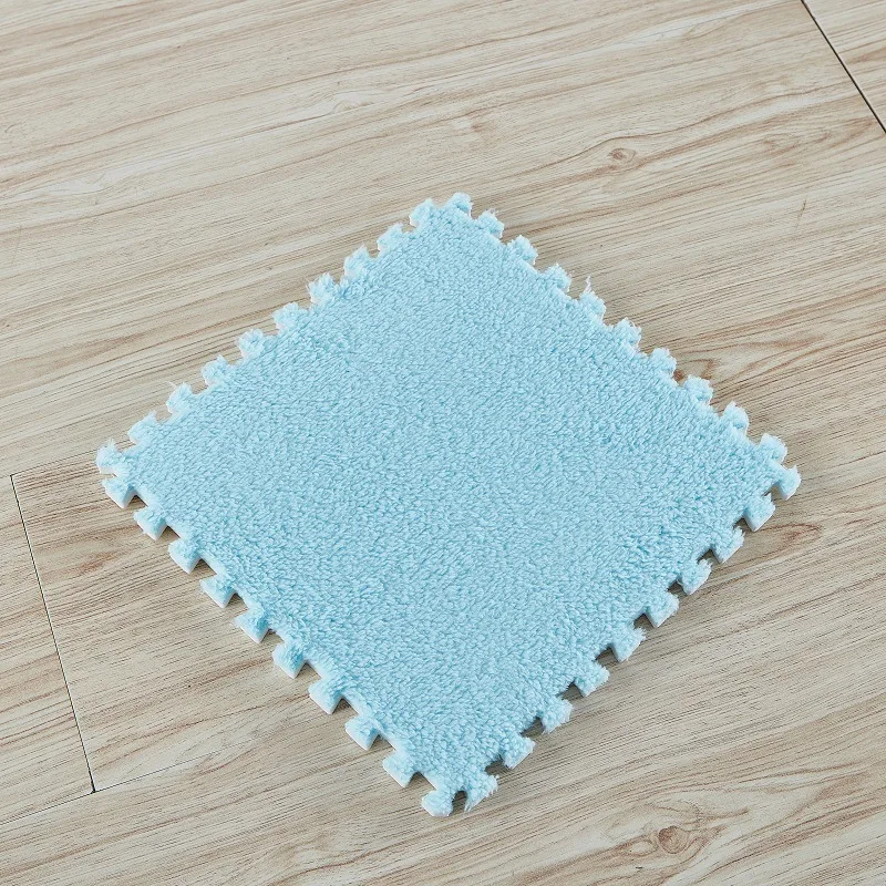 Soft Plush Warm Carpet Baby Play Mat Baby Bedroom Patchwork Carpet EVA Foam Interlocking Sports Floor Tiles Baby Warm Game Mat