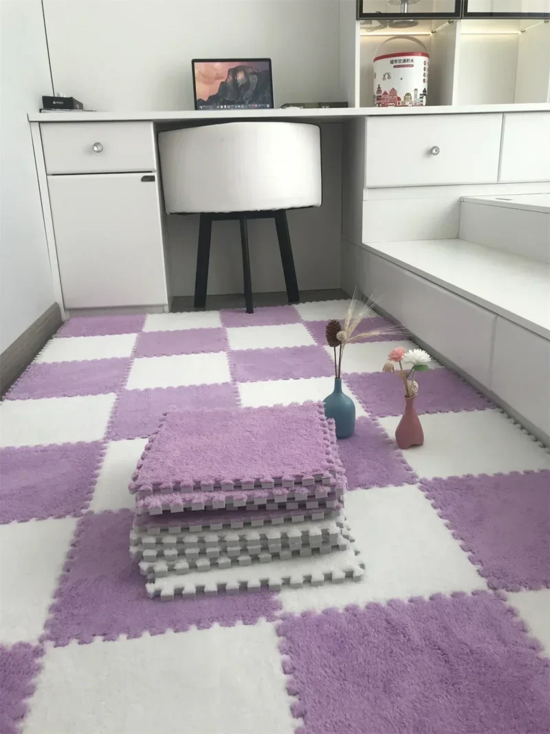 Sec50bc3a241a47268ea103aa936b2c31Z.webp 10/20Pcs Soft Plush Children's Mat Baby Play Mat Baby Toys Eva Foam Puzzle Carpet in Children's Room Keep Warm Playmat Floor Mat