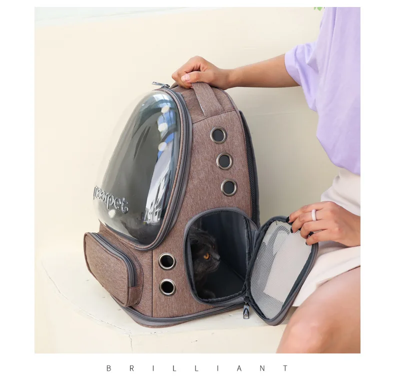 Carry a cat bag when going out, portable and breathable space pet cabin backpack dog bag cat supplies