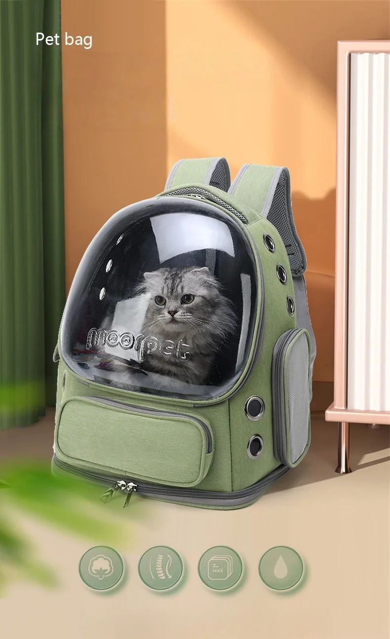 Carry a cat bag when going out, portable and breathable space pet cabin backpack dog bag cat supplies