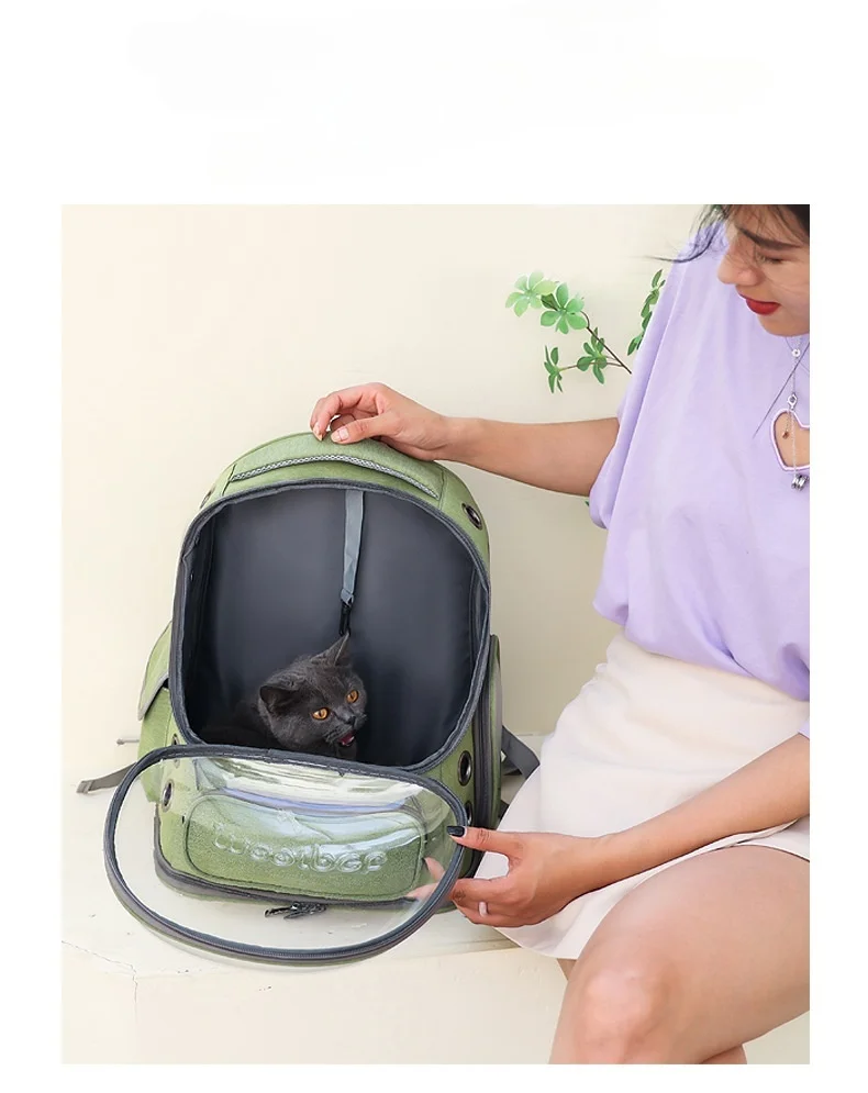 Carry a cat bag when going out, portable and breathable space pet cabin backpack dog bag cat supplies