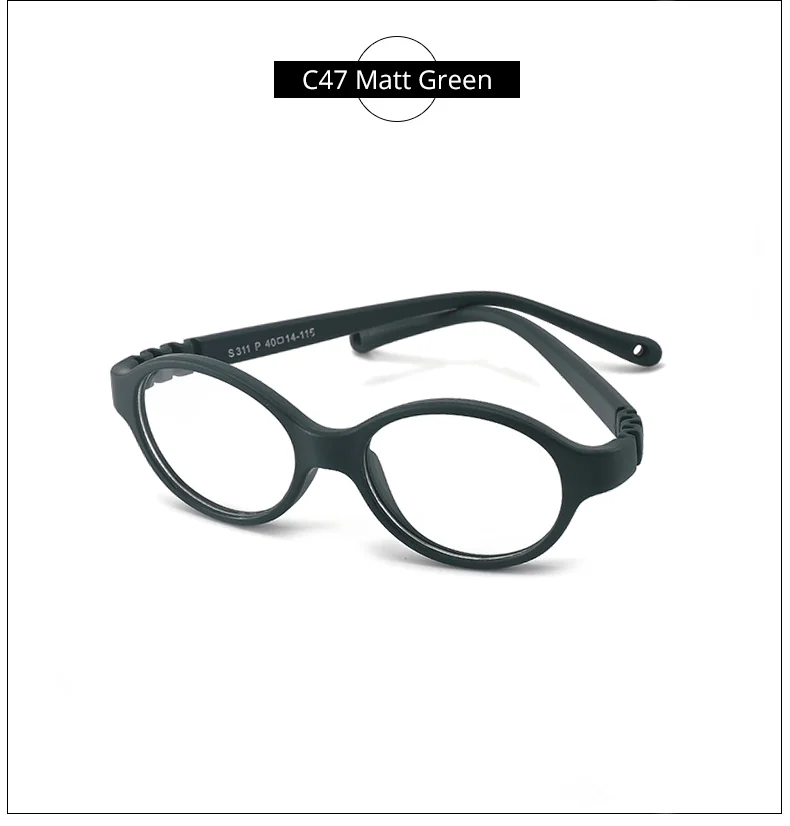 S036a7e3f378746b9a3d7c9266cab8f93O.webp Ralferty Unbreakable Baby Children's Eyeglass Frames Kids No Diopter Optic Prescription Glasses Frame With Strap Small Oval 1-3Y