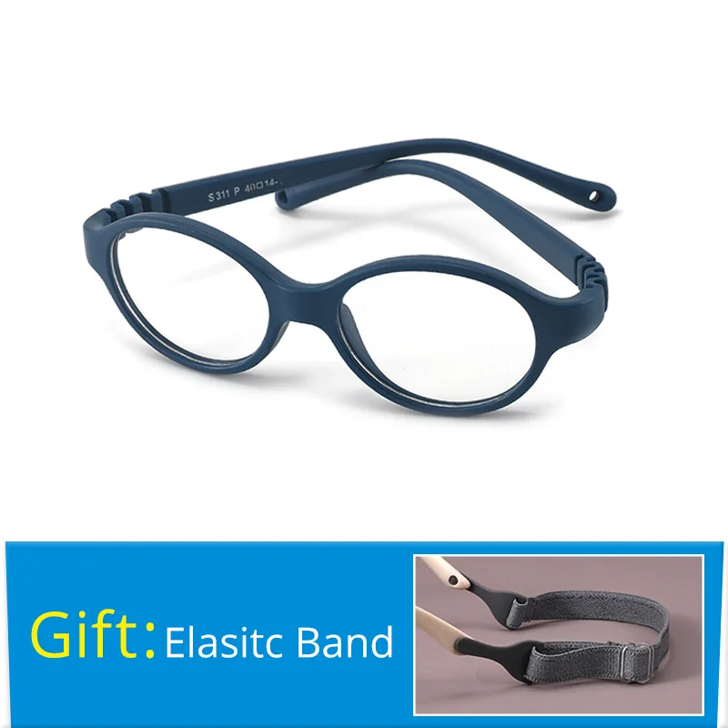 S41bae1a2dace4109b52c1d26e205b9feH.webp Ralferty Unbreakable Baby Children's Eyeglass Frames Kids No Diopter Optic Prescription Glasses Frame With Strap Small Oval 1-3Y