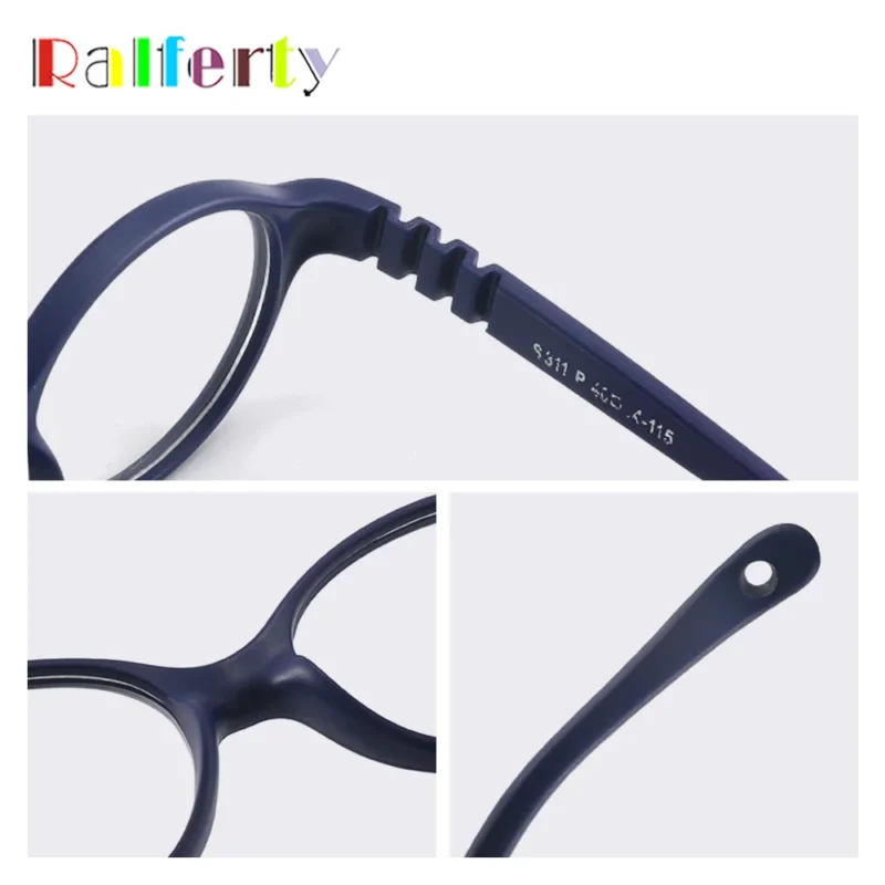 S45cb69db727a410e99365c5d06db6760P.webp Ralferty Unbreakable Baby Children's Eyeglass Frames Kids No Diopter Optic Prescription Glasses Frame With Strap Small Oval 1-3Y