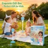 Automatic Vertical Bubble Machine 2.4GHz Remote Control Music Light Up Height Adjustable Outdoor Toy for Wedding Birthday Party