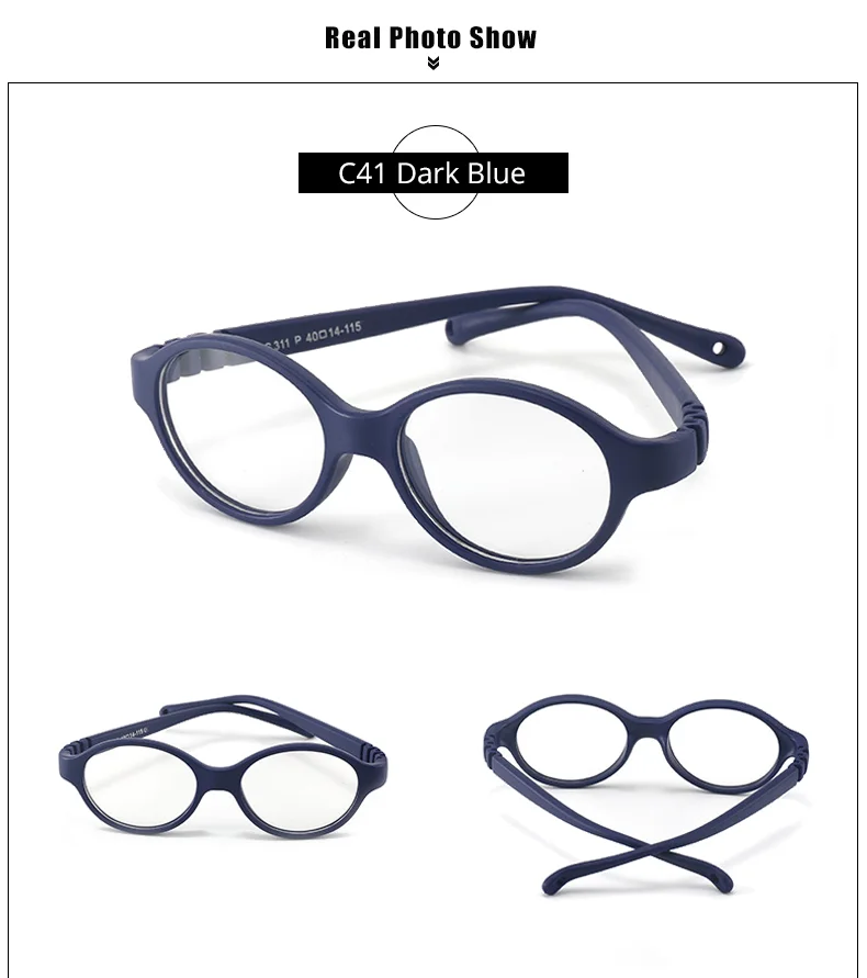 S4a01d8e2d4c54bb39ad8b42ec1d8d969P.webp Ralferty Unbreakable Baby Children's Eyeglass Frames Kids No Diopter Optic Prescription Glasses Frame With Strap Small Oval 1-3Y