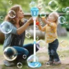 Automatic Vertical Bubble Machine 2.4GHz Remote Control Music Light Up Height Adjustable Outdoor Toy for Wedding Birthday Party