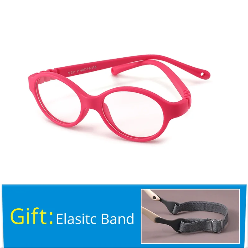 S4f7fe1a917a041fd8ba838a52d46ddeeK.webp Ralferty Unbreakable Baby Children's Eyeglass Frames Kids No Diopter Optic Prescription Glasses Frame With Strap Small Oval 1-3Y