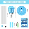 Automatic Vertical Bubble Machine 2.4GHz Remote Control Music Light Up Height Adjustable Outdoor Toy for Wedding Birthday Party