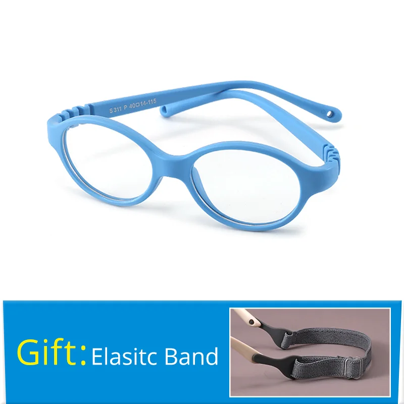 S5afcc76f3cef47a5a64a1bd2be046b8cF.webp Ralferty Unbreakable Baby Children's Eyeglass Frames Kids No Diopter Optic Prescription Glasses Frame With Strap Small Oval 1-3Y