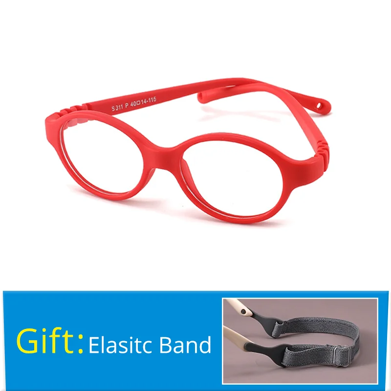 S9474ccac77ec4c488631609aaf53c65dn.webp Ralferty Unbreakable Baby Children's Eyeglass Frames Kids No Diopter Optic Prescription Glasses Frame With Strap Small Oval 1-3Y