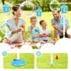 Automatic Vertical Bubble Machine 2.4GHz Remote Control Music Light Up Height Adjustable Outdoor Toy for Wedding Birthday Party