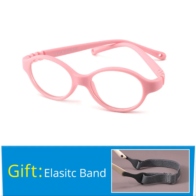S9af11714549c44888635fe11af585d0ai.webp Ralferty Unbreakable Baby Children's Eyeglass Frames Kids No Diopter Optic Prescription Glasses Frame With Strap Small Oval 1-3Y