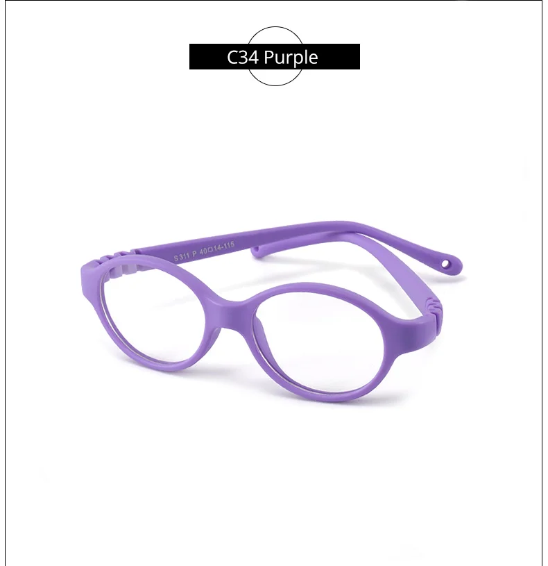 Sadfea77dc81f4f50b160db6f54d951e6L.webp Ralferty Unbreakable Baby Children's Eyeglass Frames Kids No Diopter Optic Prescription Glasses Frame With Strap Small Oval 1-3Y
