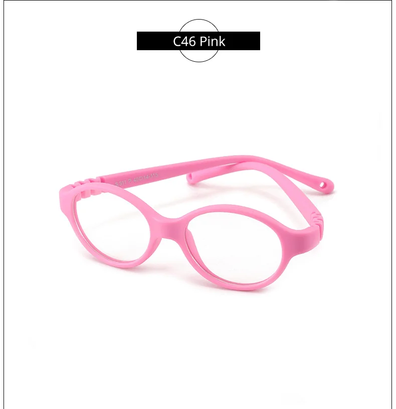 Sb863b10a1f224e2890fff50d29e1d954n.webp Ralferty Unbreakable Baby Children's Eyeglass Frames Kids No Diopter Optic Prescription Glasses Frame With Strap Small Oval 1-3Y