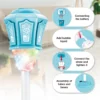 Automatic Vertical Bubble Machine 2.4GHz Remote Control Music Light Up Height Adjustable Outdoor Toy for Wedding Birthday Party
