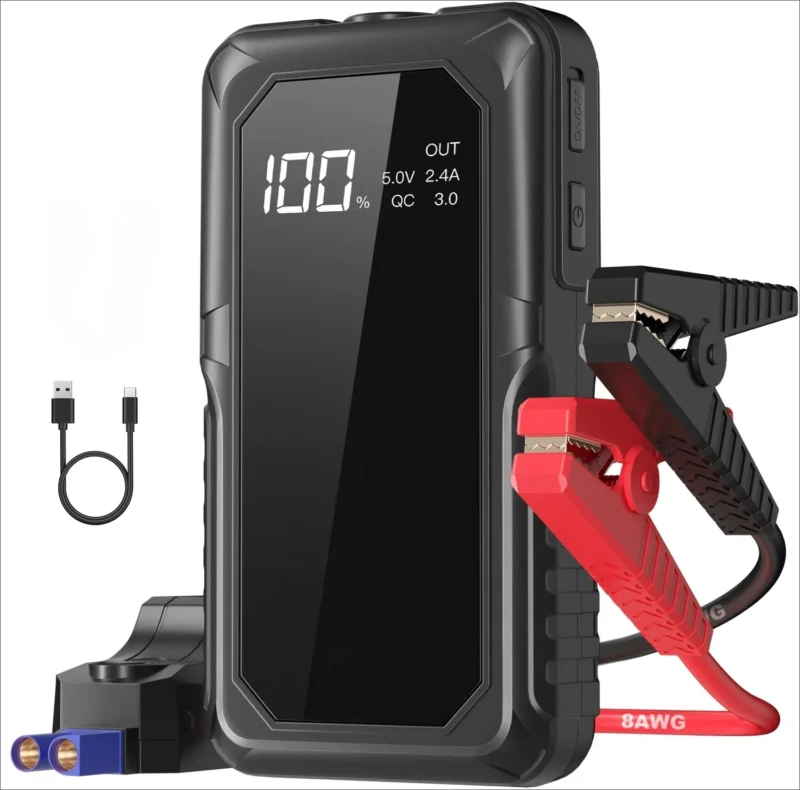 PAIVIROKU 2000A Peak Portable Car Jump Starter with Fast Wireless Charging (12V)