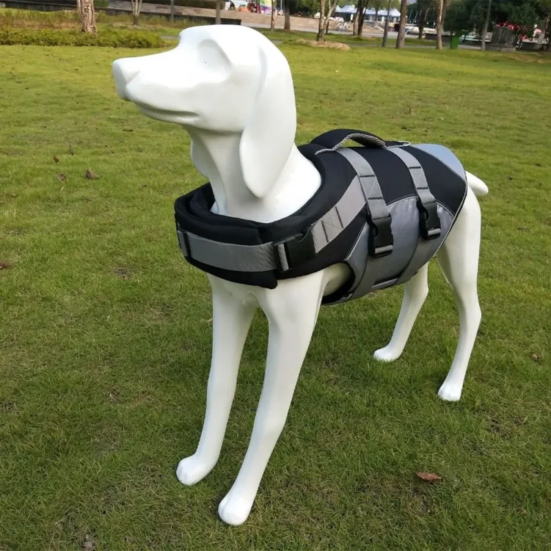 S094b2f7344694ab88e45c14f78416ffbE.webp Reflective Dog Life Jacket – Adjustable Buoyancy Safety Vest
