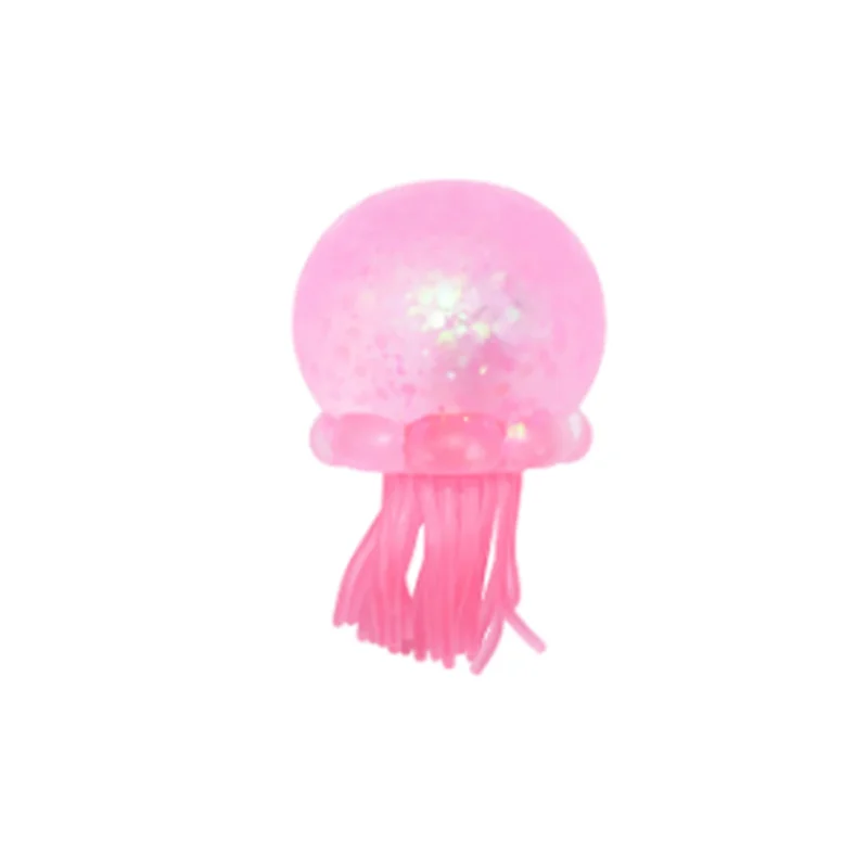 S2a6d1fe33d174669a4135bdc2ecd1f8aM.webp Transparent Jellyfish Sequin Squishy Toy – Soft Stretchable Sensory Stress Relief Plush