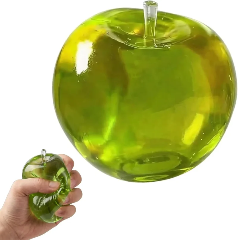 Translucent Green Apple Squishy Toy – Slow-Rising Sensory Stress Relief Fidget
