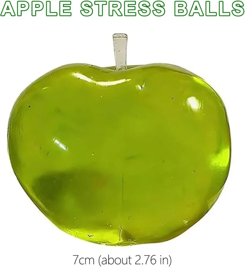 Translucent Green Apple Squishy Toy – Slow-Rising Sensory Stress Relief Fidget
