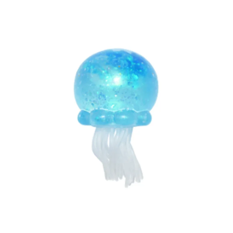 S8919d5c1075a46f19efa6f801ffe22b4A.webp Transparent Jellyfish Sequin Squishy Toy – Soft Stretchable Sensory Stress Relief Plush