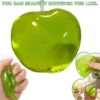 Translucent Green Apple Squishy Toy – Slow-Rising Sensory Stress Relief Fidget