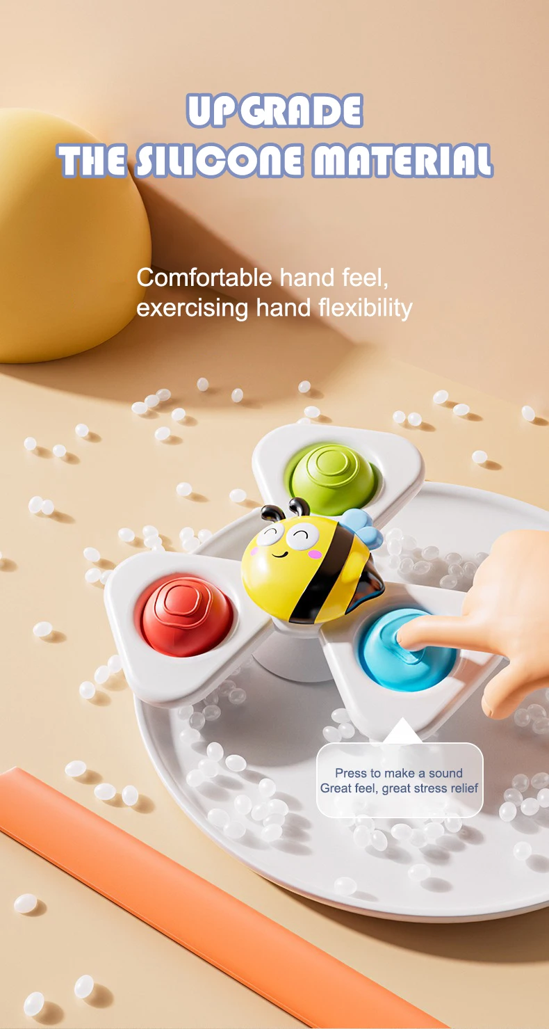 Cartoon spinning toy insect ocean-themed bath toy stress relief toy