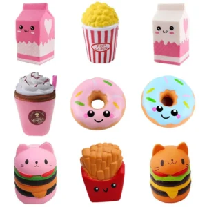 S74248d4b250444b9849ae221a6228e7fd.webp Jumbo Kawaii Squishy Toys Slow Rising Squeeze PU Popcorn Animals Anti Stress Relief Squishies Toy For Children Kids Xmas Gift