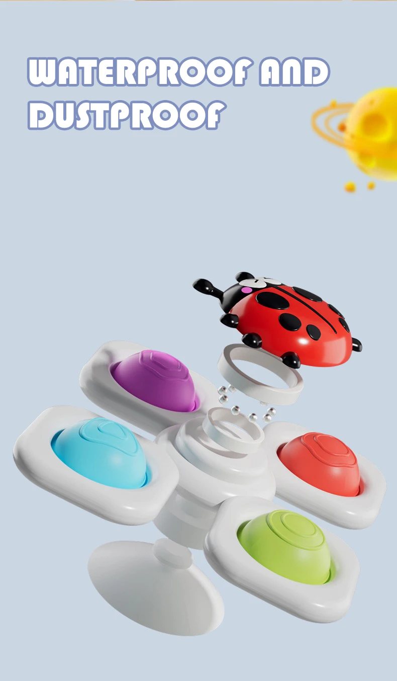 Cartoon spinning toy insect ocean-themed bath toy stress relief toy